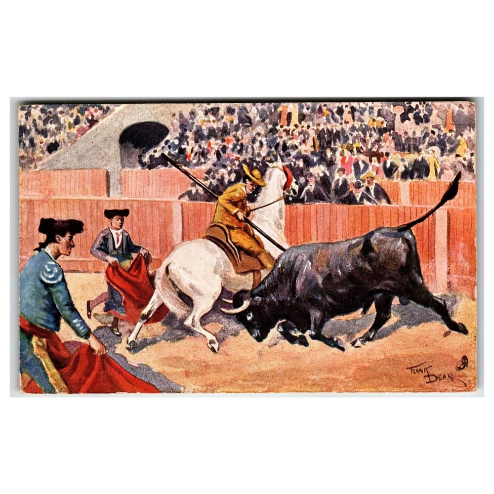 Raphael Tuck Bullfight Postcard WIDE WIDE WORLD Frank Dean Art 6674 Bavaria